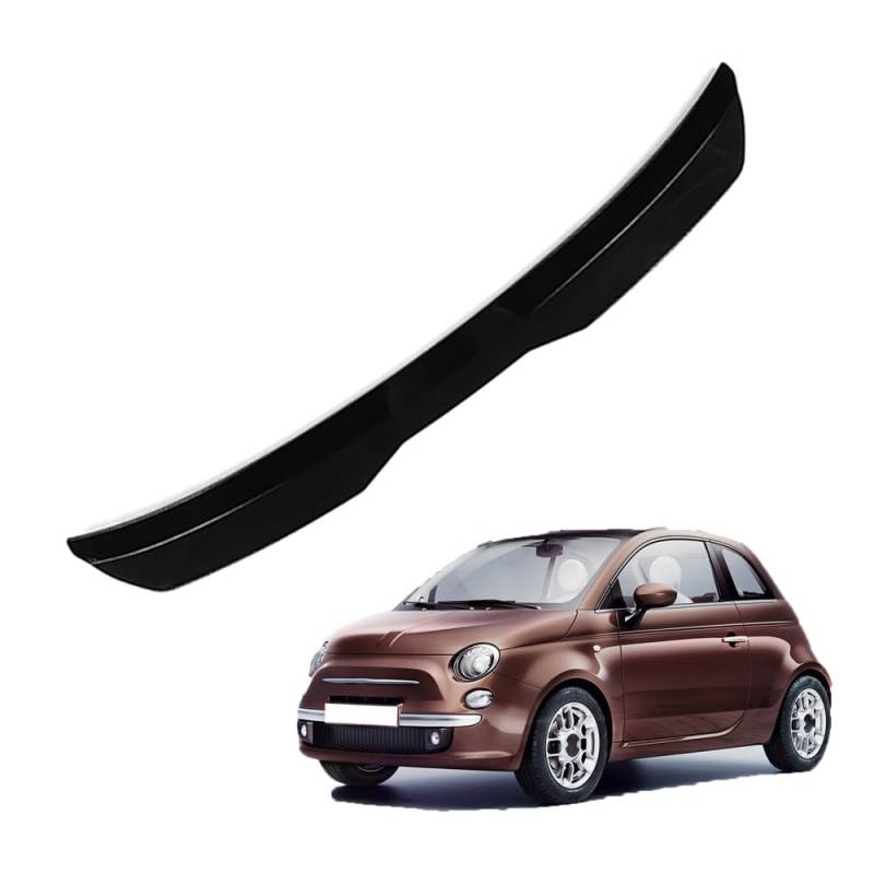 Auto Heckspoiler HeckflüGel Spoiler für FIAT 500, Auto HeckflüGel Dachheckspoiler, Lippe Kofferraum Dachspoiler Heck-Dachspoiler Änderung Zubehör,A Black von DPONHJ