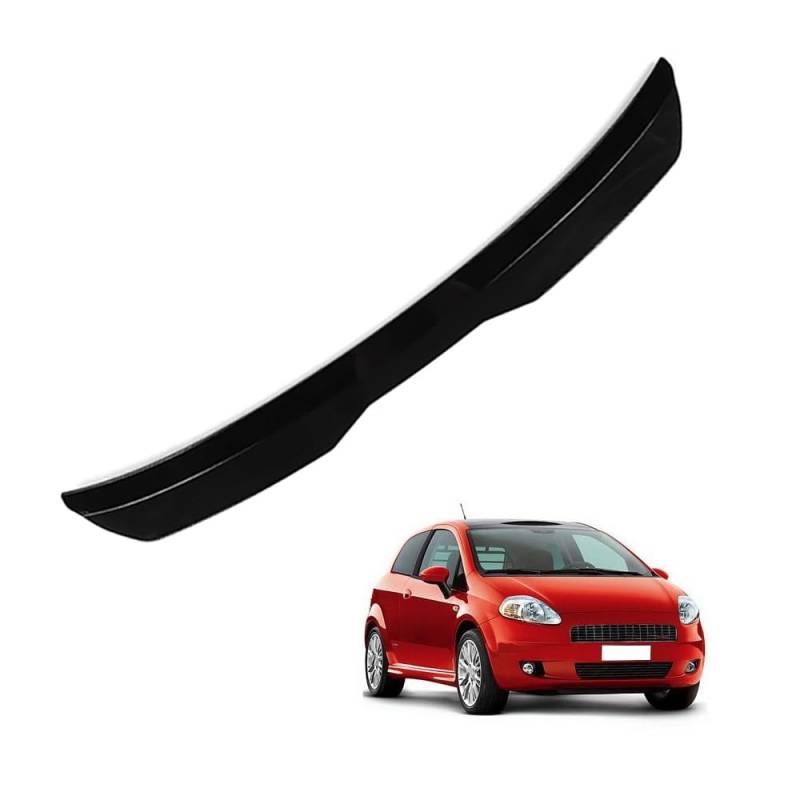 Auto Heckspoiler HeckflüGel Spoiler für FIAT Grande Punto 2007 2008 2009 2010, Auto HeckflüGel Dachheckspoiler, Lippe Kofferraum Dachspoiler Heck-Dachspoiler Änderung Zubehör,A Black von DPONHJ