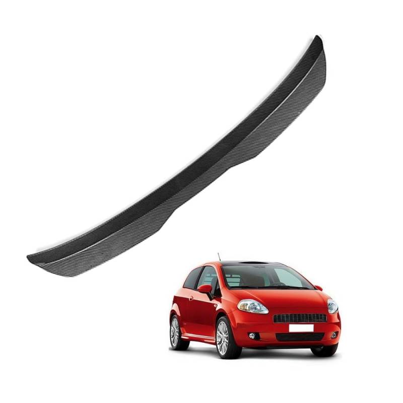 Auto Heckspoiler HeckflüGel Spoiler für FIAT Grande Punto 2007 2008 2009 2010, Auto HeckflüGel Dachheckspoiler, Lippe Kofferraum Dachspoiler Heck-Dachspoiler Änderung Zubehör,B Carbon Fiber von DPONHJ