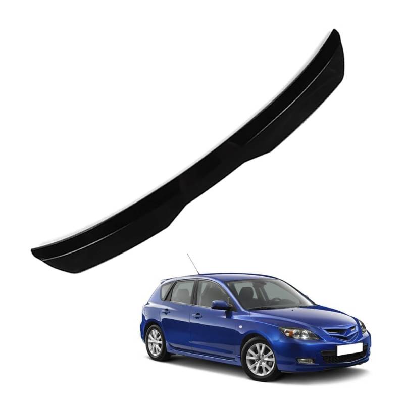 Auto Heckspoiler HeckflüGel Spoiler für Mazda 3 Axela 2014 2015 2016 2017 2018, Auto HeckflüGel Dachheckspoiler, Lippe Kofferraum Dachspoiler Heck-Dachspoiler Änderung Zubehör,A Black von DPONHJ
