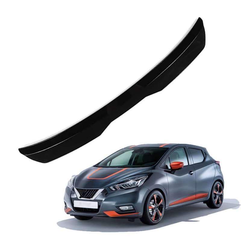 Auto Heckspoiler HeckflüGel Spoiler für Nissan Micra K14 K13 C+C 2005-2018 2019 2020 2021 2022, Auto HeckflüGel Dachheckspoiler, Lippe Kofferraum Dachspoiler Heck-Dachspoiler Änderung Zubehör von DPONHJ
