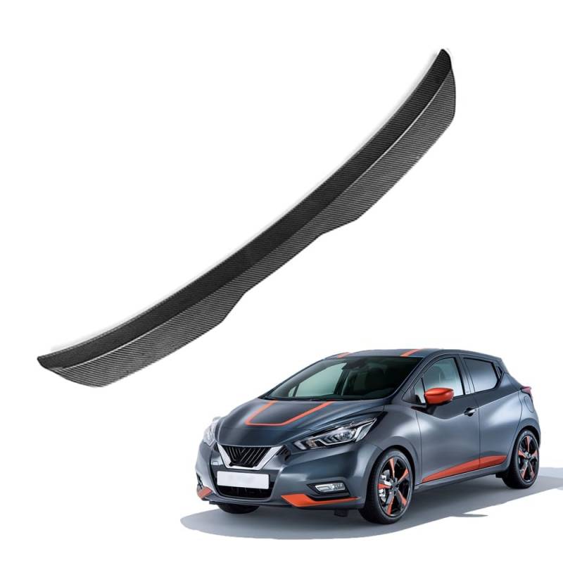 Auto Heckspoiler HeckflüGel Spoiler für Nissan Micra K14 K13 C+C 2005-2018 2019 2020 2021 2022, Auto HeckflüGel Dachheckspoiler, Lippe Kofferraum Dachspoiler Heck-Dachspoiler Änderung Zubehör von DPONHJ
