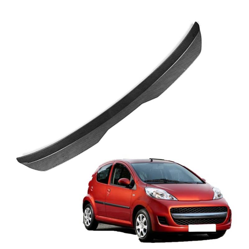 Auto Heckspoiler HeckflüGel Spoiler für Peugeot 107, Auto HeckflüGel Dachheckspoiler, Lippe Kofferraum Dachspoiler Heck-Dachspoiler Änderung Zubehör,B Carbon Fiber von DPONHJ