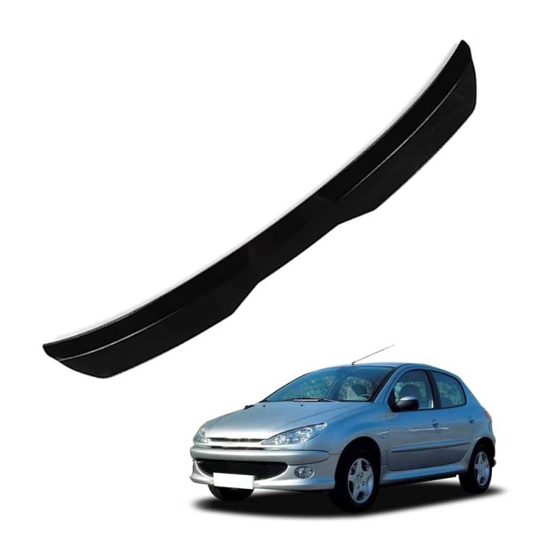 Auto Heckspoiler HeckflüGel Spoiler für Peugeot 206 207 2008 2009 2010 2011, Auto HeckflüGel Dachheckspoiler, Lippe Kofferraum Dachspoiler Heck-Dachspoiler Änderung Zubehör,A Black von DPONHJ