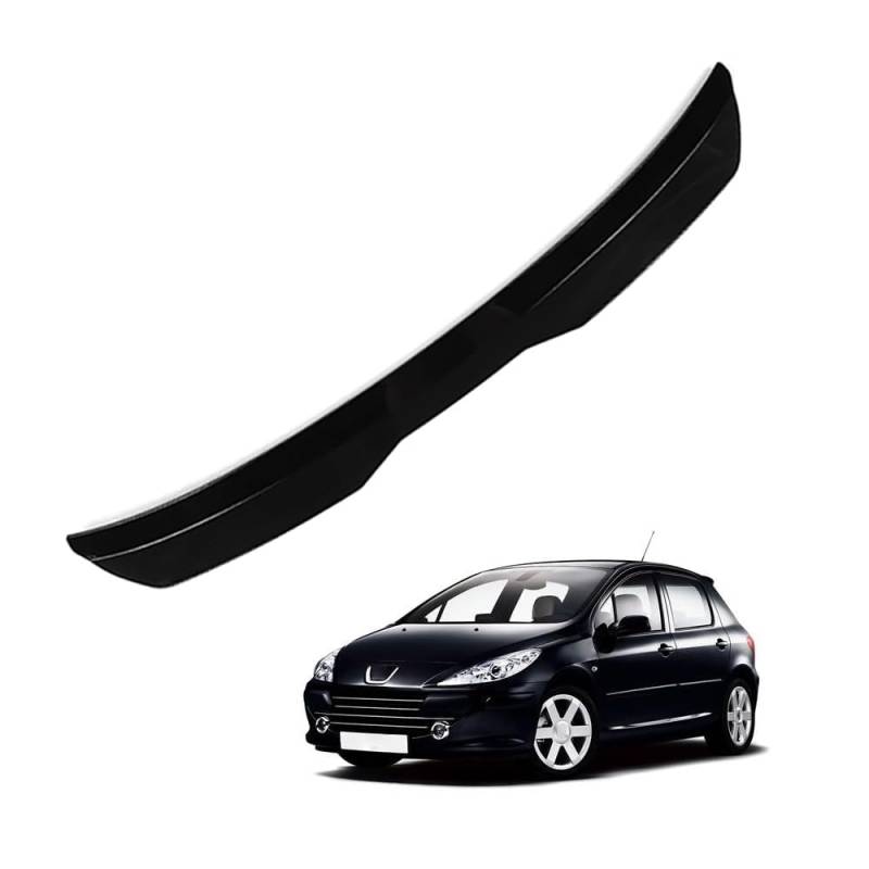 Auto Heckspoiler HeckflüGel Spoiler für Peugeot 307 2006-2019, Auto HeckflüGel Dachheckspoiler, Lippe Kofferraum Dachspoiler Heck-Dachspoiler Änderung Zubehör,A Black von DPONHJ