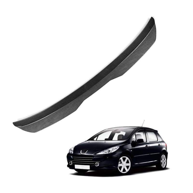 Auto Heckspoiler HeckflüGel Spoiler für Peugeot 307 2006-2019, Auto HeckflüGel Dachheckspoiler, Lippe Kofferraum Dachspoiler Heck-Dachspoiler Änderung Zubehör,B Carbon Fiber von DPONHJ