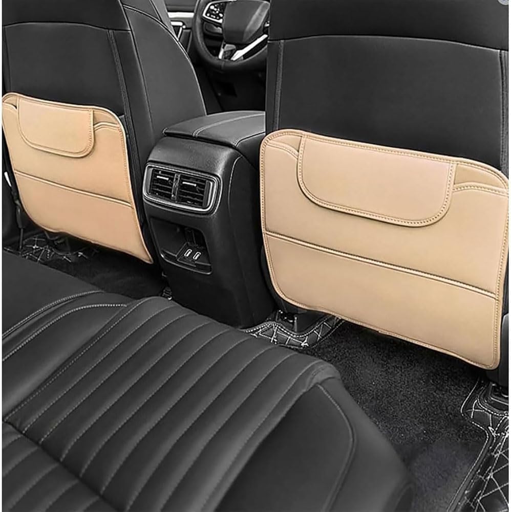 DPONHJ 2 Stück Auto Rücksitz Anti Kick Pad für BMW 2er Coupe F22 2013–2023, Autositz Rückenlehne Schutz, Leder Autositz Rückenlehnenschutz Kick Matte, Wasserdicht Kratzfest Zubehör,A-BEIGE DPONHJ 2 Stück Auto Rücksitz Anti Kick Pad für BMW 2er Coupe F22 2013–2023, Autositz Rückenlehne Schutz, Leder Autositz Rückenlehnenschutz Kick Matte, Wasserdicht Kratzfest Zubehör,A-BEIGE von DPONHJ