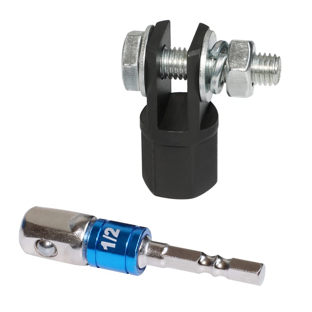 DPTOOL Scherenwagenheber-Adapter mit Schlagbohrmaschine 1/2-Zoll-Antrieb für Schlagschrauber und 13/16-Zoll-Laschenschlüssel. Einfaches Anheben und Absenken des Wagenhebers von DPTOOL