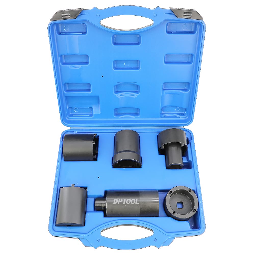 DPTOOL Spindelmutter-Steckschlüssel-Set, 6-teilig, Achs-Sicherungsmuttern, Steckschlüssel-Set, 1,27 cm (1/2 Zoll) Antrieb, Radnabenmutter-Entferner, Installateur kompatibel mit Ford Dana 44/80, von DPTOOL