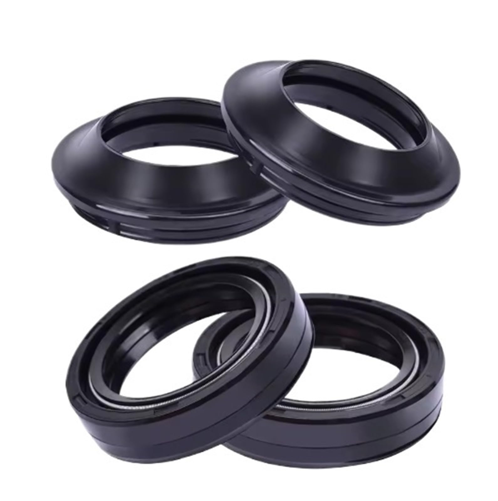 37x50x11 Front Shock Gabel Dämpfer Welle Staub Öl Dichtung Bar Halterungen for NX250 NX 250 88-90 XL250R XL 250 XL250 RL 37 SHOWA(2pc Seal 2pc Cover) von DPXBNFW
