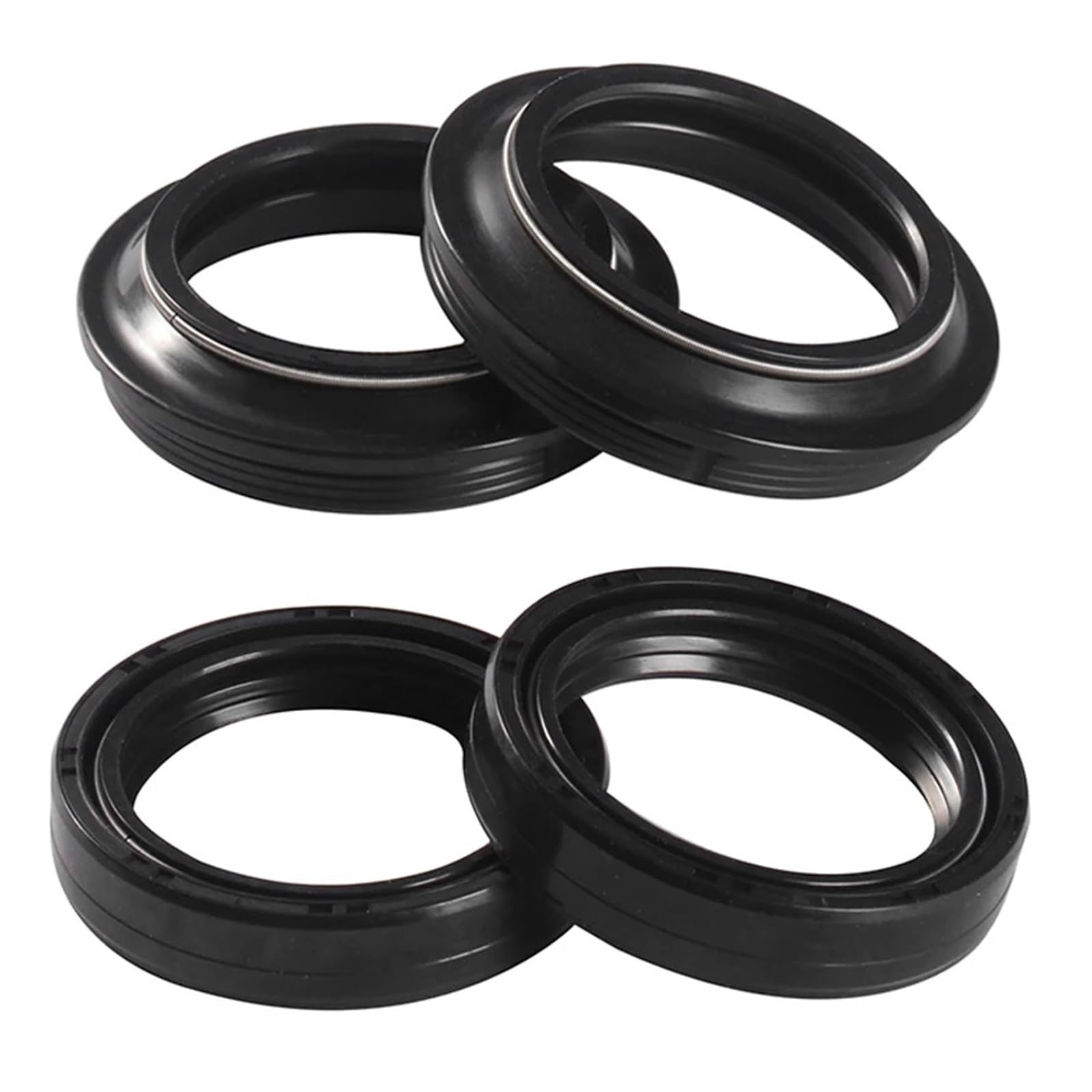 37x50x11 Gabel Dämpfer Öl Dichtung Staub Abdeckung for CB650SC VF750C VF700S VFR700F CB750F CB750SC VFR750F CB900C(2pcs oil 2pcs dust) von DPXBNFW