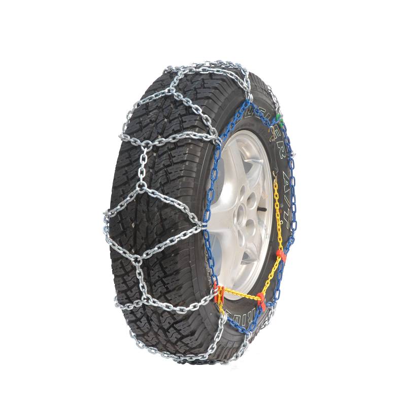 DQ-PP Schneekette | 4WD | 4,5 mm | 2 Stück | Reifen: 250 | Reifengröße:215/75x17.5 | Felgengröße 17.5 Zoll | Lastkraftwagen | Kastenwagen | Zubehör für Auto | Winterketten | Winterartikel | LKW von DQ-PP