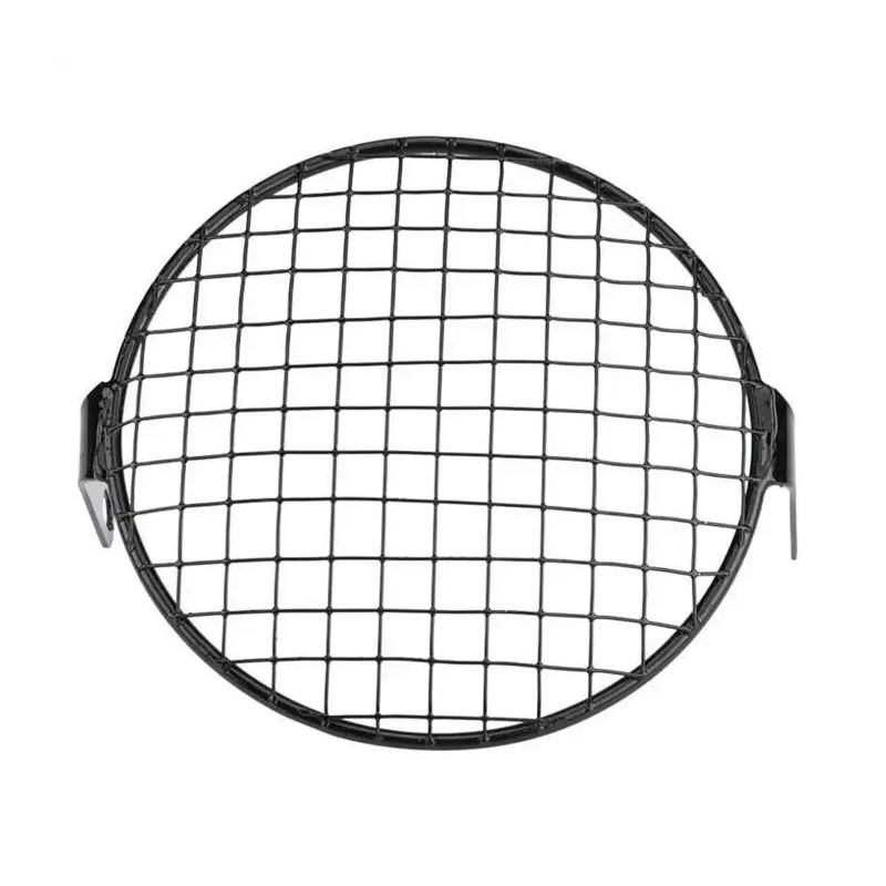DQSSSL Scheinwerferschutz für Motorräder 6,5 zoll Motorrad Vintage Scheinwerfer Schutz Retro Grill Licht Lampe Abdeckung Chopper CafeRacer Kühlergrill-Schutz(Checks) von DQSSSL