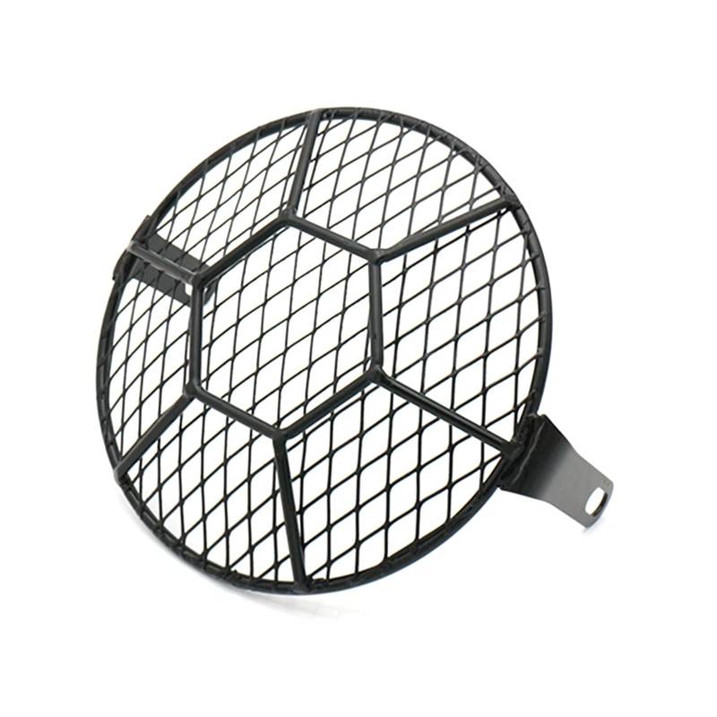 DQSSSL Scheinwerferschutz für Motorräder 7 Zoll Motorrad Vintage Scheinwerfer Schutz Für Retro Grill Licht Lampe Abdeckung Kühlergrill-Schutz(C) von DQSSSL