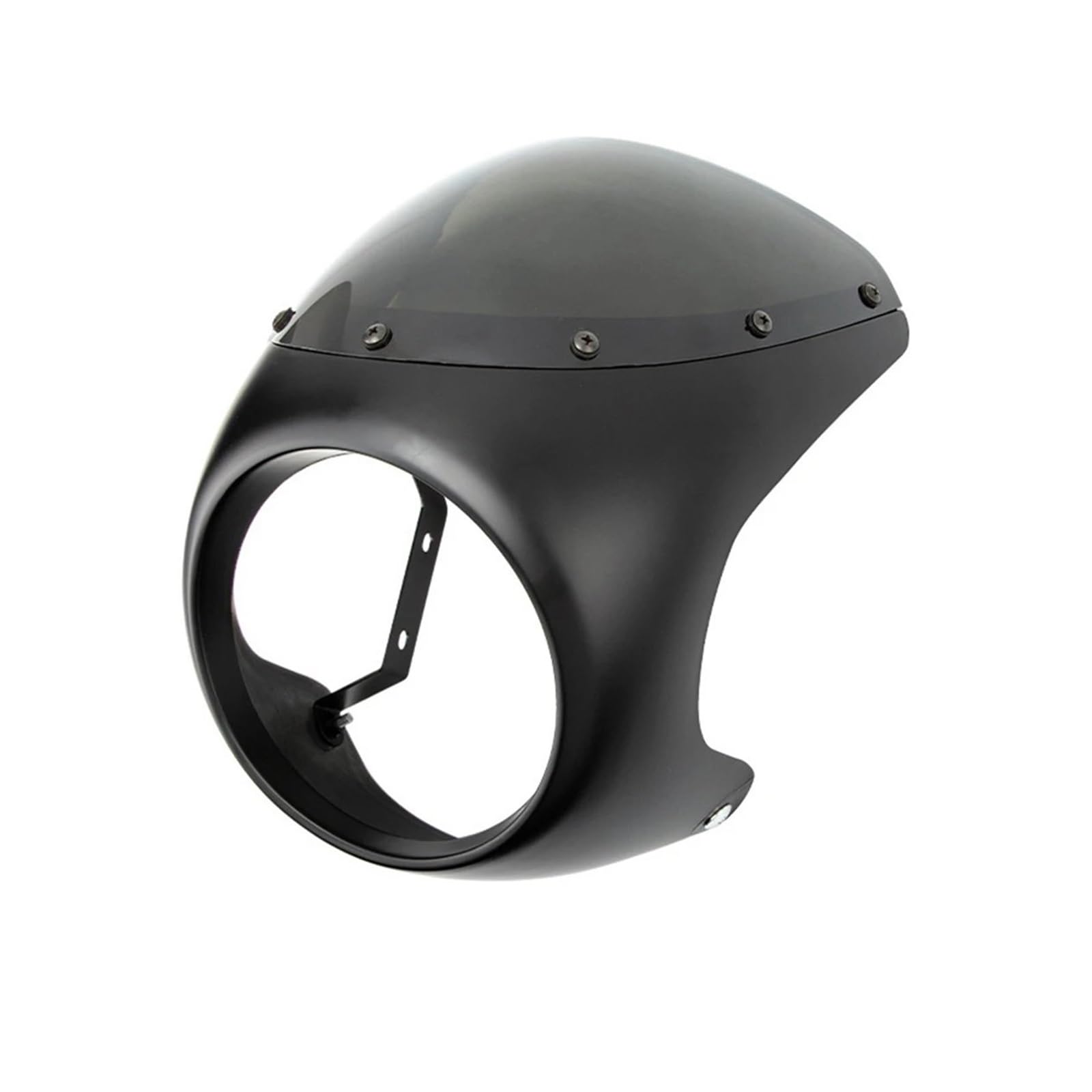 DQSSSL Scheinwerferschutz für Motorräder Für Motorrad Front Maske Scheinwerfer Verkleidung Abdeckung 7 Zoll Scheinwerfer Lenker Verkleidung Windschutzscheibe Kühlergrill-Schutz(Matte Black) von DQSSSL