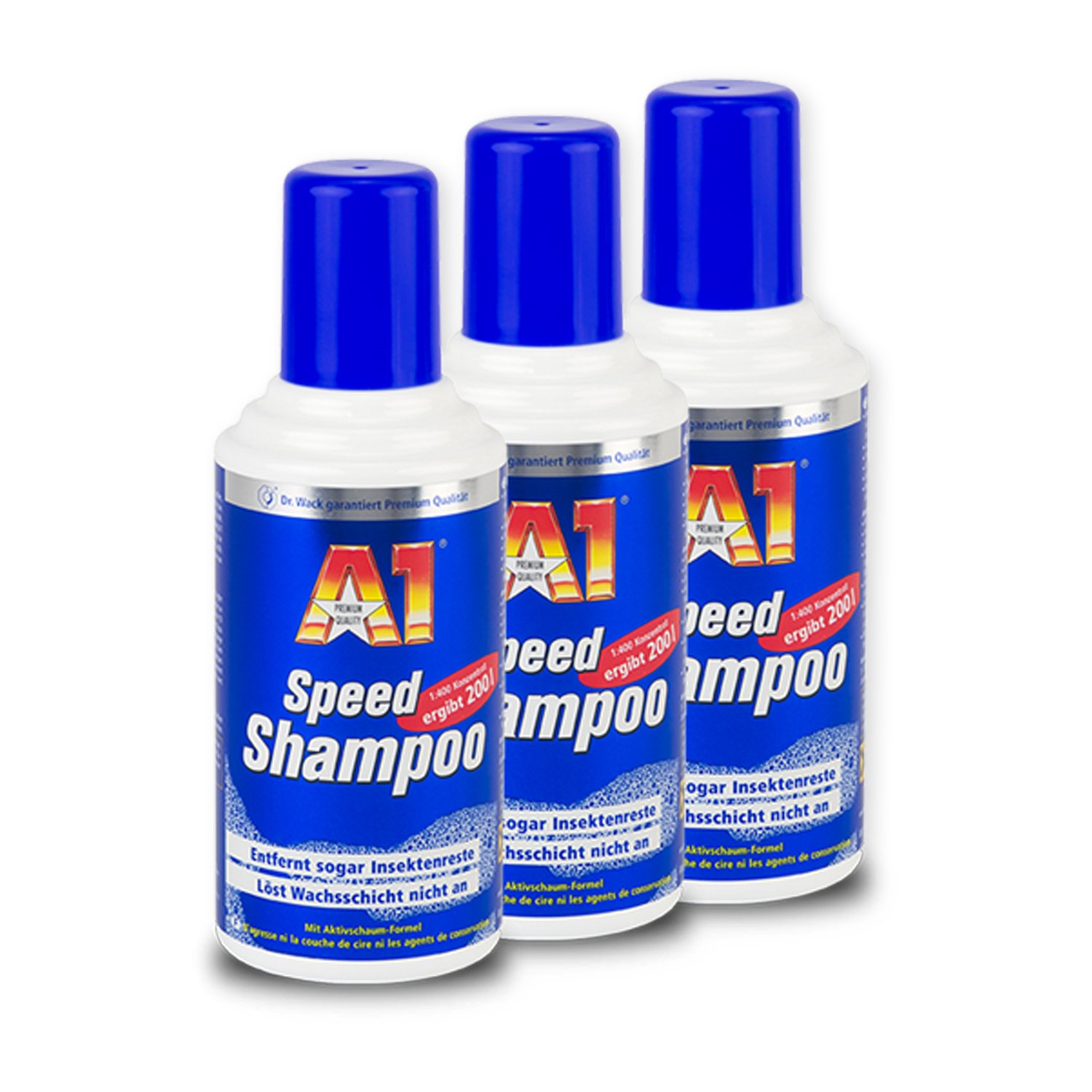 Dr. Wack 3X A1 Autoshampoo Speed Shampoo Autowäsche Insektenlöser Auto 500Ml von DR. WACK