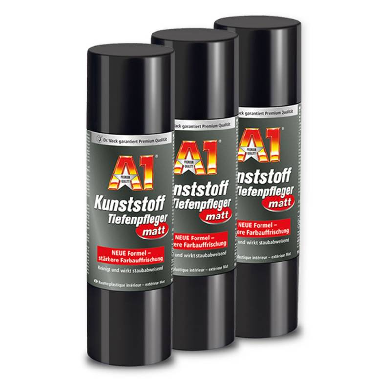 Dr. Wack 3X A1 Kunststoff Tiefenpfleger Matt Cockpit Pflege + Schwamm 250Ml von Dr. Wack