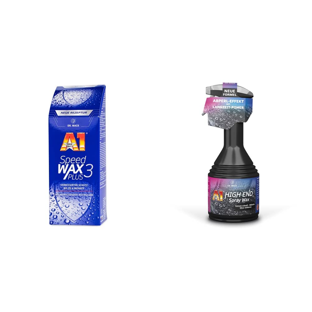 DR. WACK 2635 – A1 Speed Wax Plus 3, 250 ml – NEUE FORMEL I Premium Auto-Wachs mit Carnauba & A1 HIGH END Spray Wax, 500 ml I Premium Auto-Wachs für monatelangen Lackschutz & Glanz DR. WACK 2635 – A1 Speed Wax Plus 3, 250 ml – NEUE FORMEL I Premium Auto-Wachs mit Carnauba & A1 HIGH END Spray Wax, 500 ml I Premium Auto-Wachs für monatelangen Lackschutz & Glanz von DR. WACK
