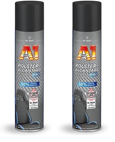 DR. WACK - A1 Polster-/Alcantara Reiniger Pro 400 ml - Effektiver Polsterreiniger gegen hartnäckige Flecken - Fleckenentferner Autositze - Geruchsneutralisierer Auto - Hochwertige Autopflege von Dr. Wack
