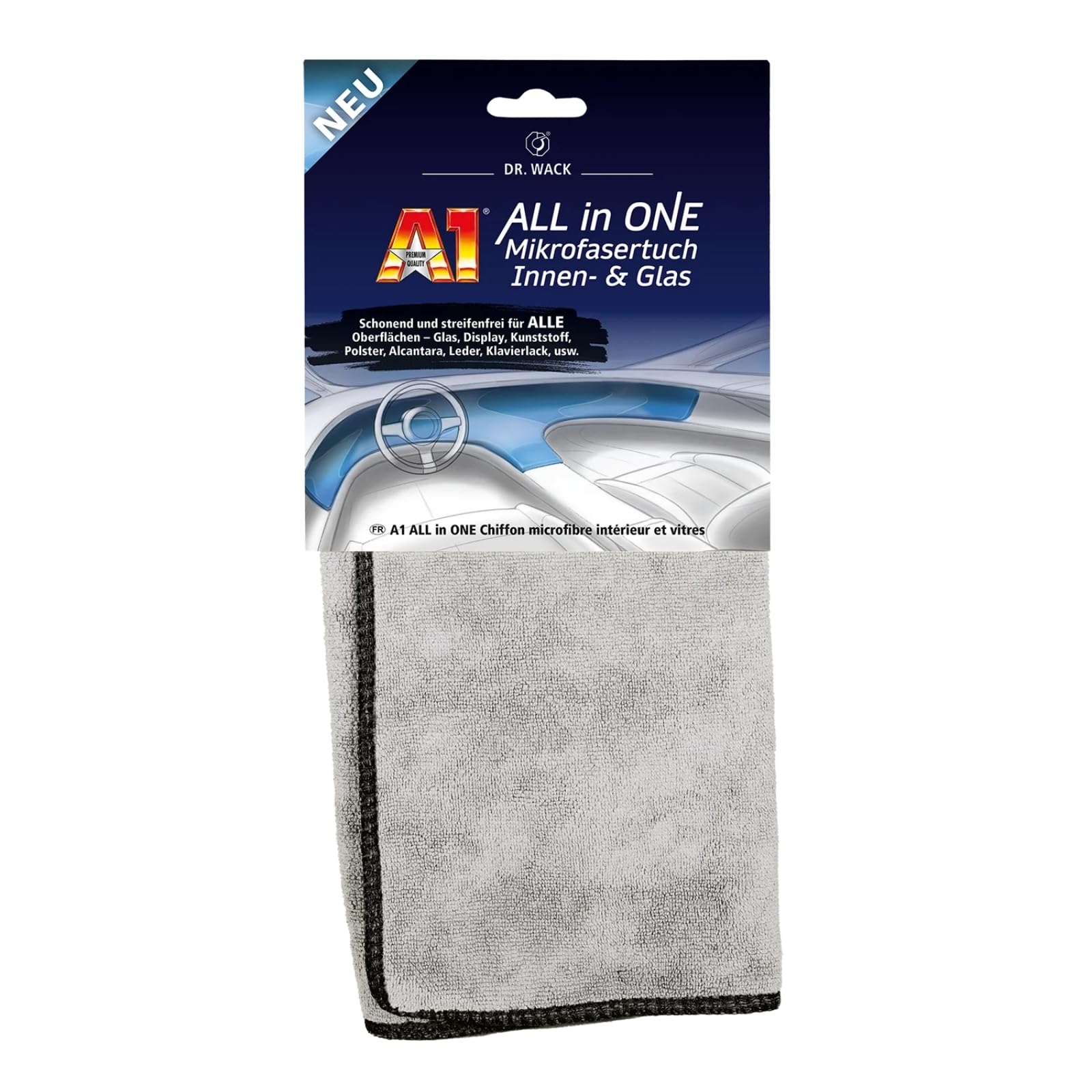 Dr. Wack - A1 ALL in ONE Mikrofasertuch Innen & Glas I Premium Auto-Mikrofasertuch für alle Oberflächen I Aus besonders weichem Garn I Flauschig & fusselfrei I Hochwertige Autopflege – Made in Germany Dr. Wack - A1 ALL in ONE Mikrofasertuch Innen & Glas I Premium Auto-Mikrofasertuch für alle Oberflächen I Aus besonders weichem Garn I Flauschig & fusselfrei I Hochwertige Autopflege – Made in Germany von Dr. Wack