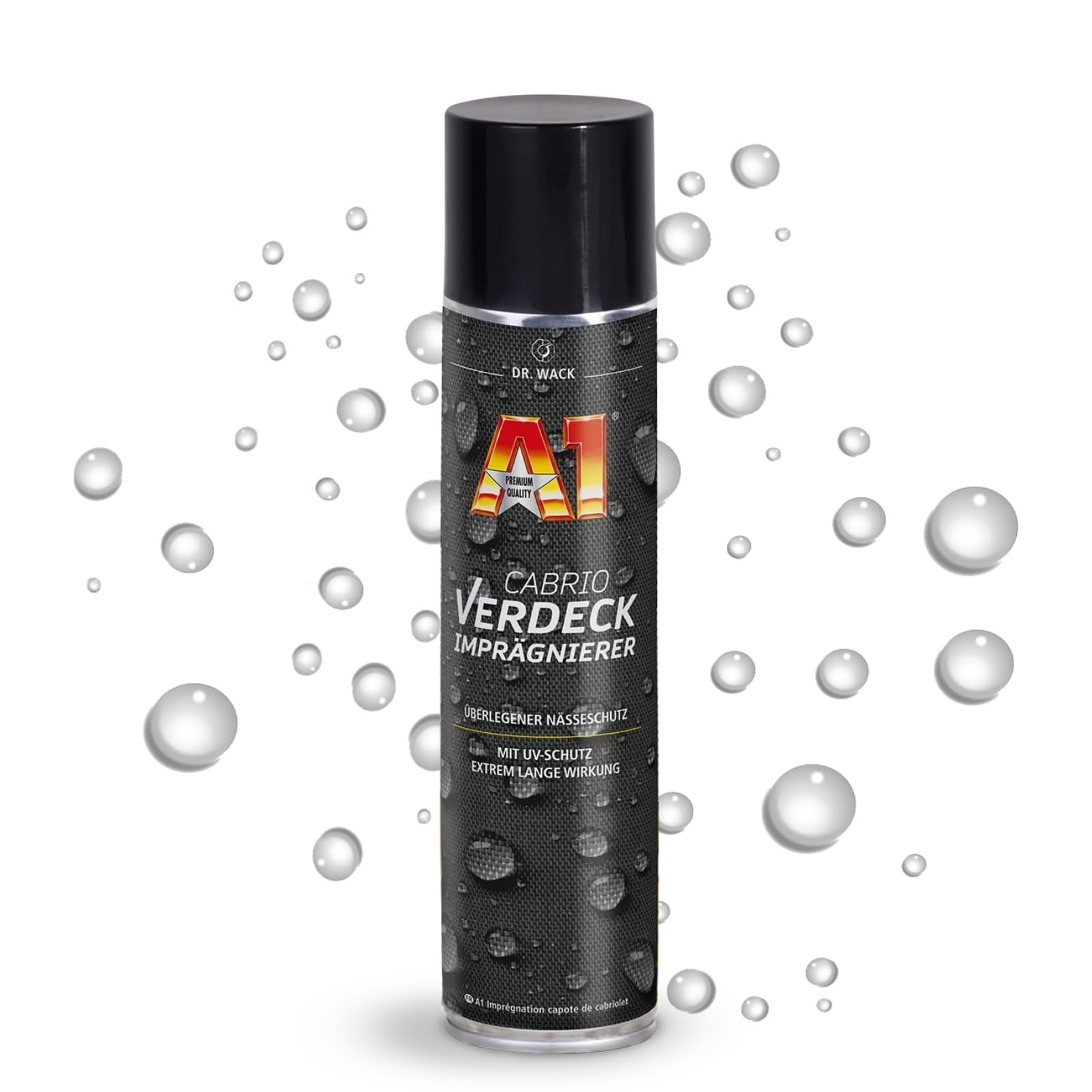 DR. WACK A1 Cabrio Verdeck-Imprägnierer 400 ml - Imprägnierspray für Textilverdecke - Schutz vor Nässe & Ausbleichen - auch für Kleidung, Markisen & Zelte geeignet - Hochwertige Autopflege DR. WACK A1 Cabrio Verdeck-Imprägnierer 400 ml - Imprägnierspray für Textilverdecke - Schutz vor Nässe & Ausbleichen - auch für Kleidung, Markisen & Zelte geeignet - Hochwertige Autopflege von DR. WACK