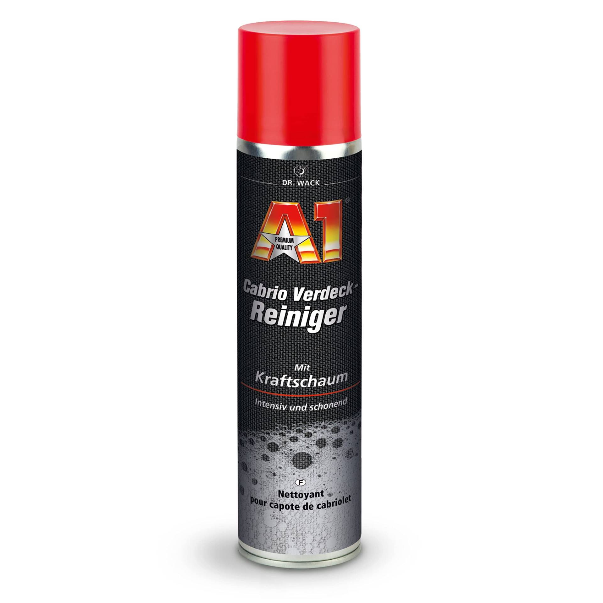 Dr. Wack – A1 Cabrio Verdeck-Reiniger 400 ml I Premium Cabrio-Reinigungsspray für alle Verdeckarten I Für eine intensive & schonende Reinigung I Hochwertige Autopflege – Made in Germany von DR. WACK