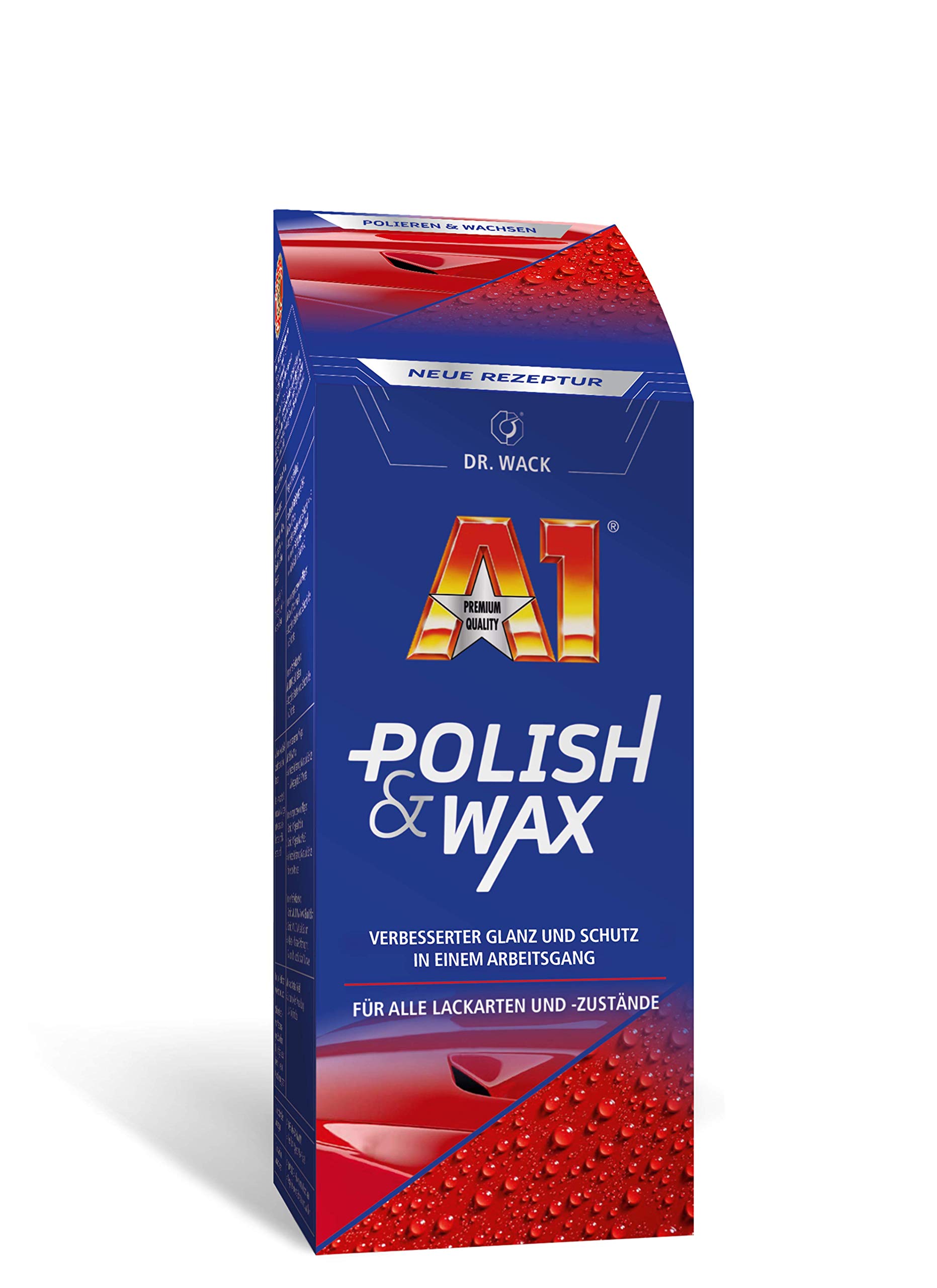 DR. WACK - A1 Polish & Wax 250 ml - Autopolitur & Autowachs in einem - Zuverlässige Kratzer-Entfernung - Verbesserter Schutz & Glanz - für alle Lackarten - Hochwertige Autopflege DR. WACK - A1 Polish & Wax 250 ml - Autopolitur & Autowachs in einem - Zuverlässige Kratzer-Entfernung - Verbesserter Schutz & Glanz - für alle Lackarten - Hochwertige Autopflege von Dr. Wack