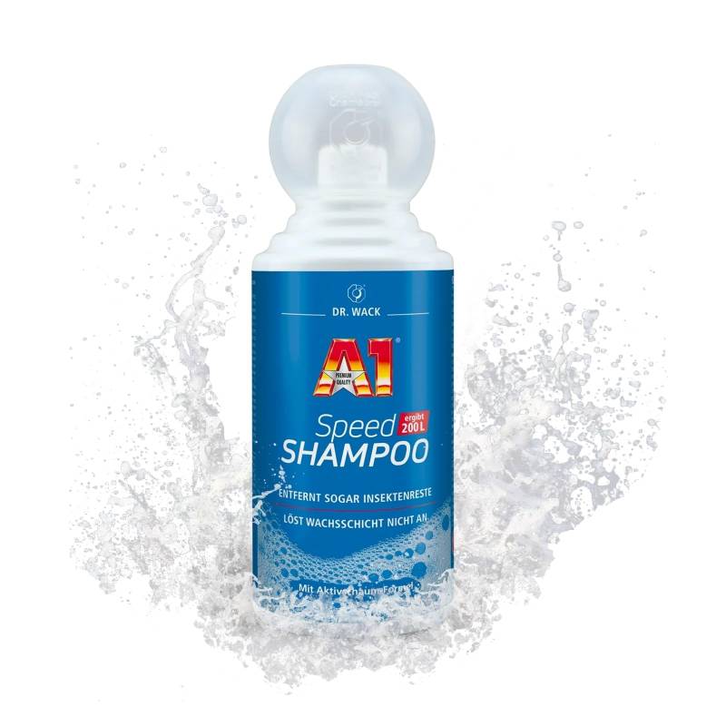 Dr. Wack – A1 Speed Shampoo 500 ml I Premium Auto-Reiniger für alle Lackarten & Lackzustände I Für eine gründliche & schonende Reinigung I Hochwertige Autopflege – Made in Germany von DR. WACK