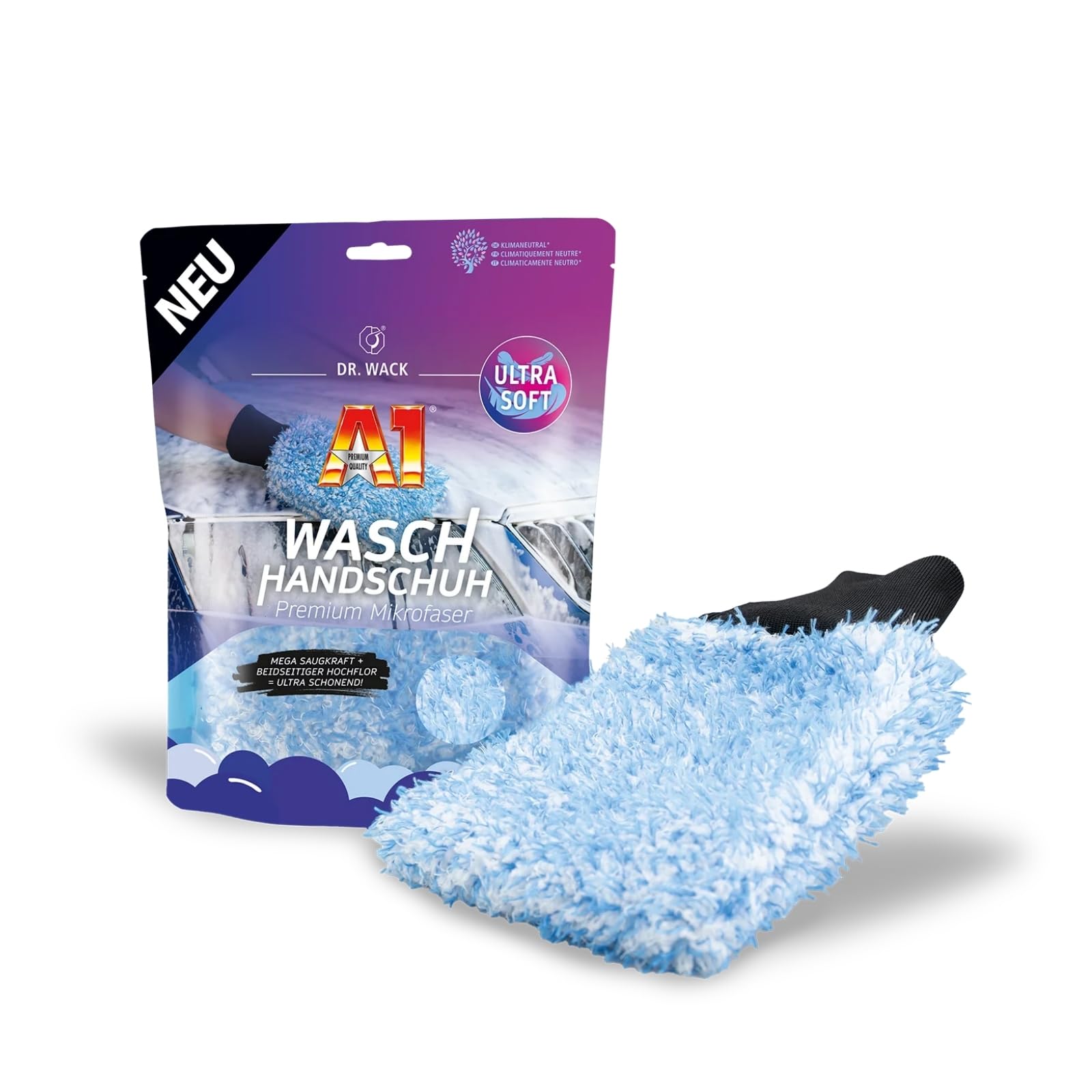 DR. WACK - A1 Waschhandschuh Auto - Premium Mikrofaser - Ultra-Soft & extrem saugstark - beidseitig Hochflor für eine kratzfreie Autoreinigung - langlebig & umweltfreundlich - Hochwertige Autopflege DR. WACK - A1 Waschhandschuh Auto - Premium Mikrofaser - Ultra-Soft & extrem saugstark - beidseitig Hochflor für eine kratzfreie Autoreinigung - langlebig & umweltfreundlich - Hochwertige Autopflege von Dr. Wack