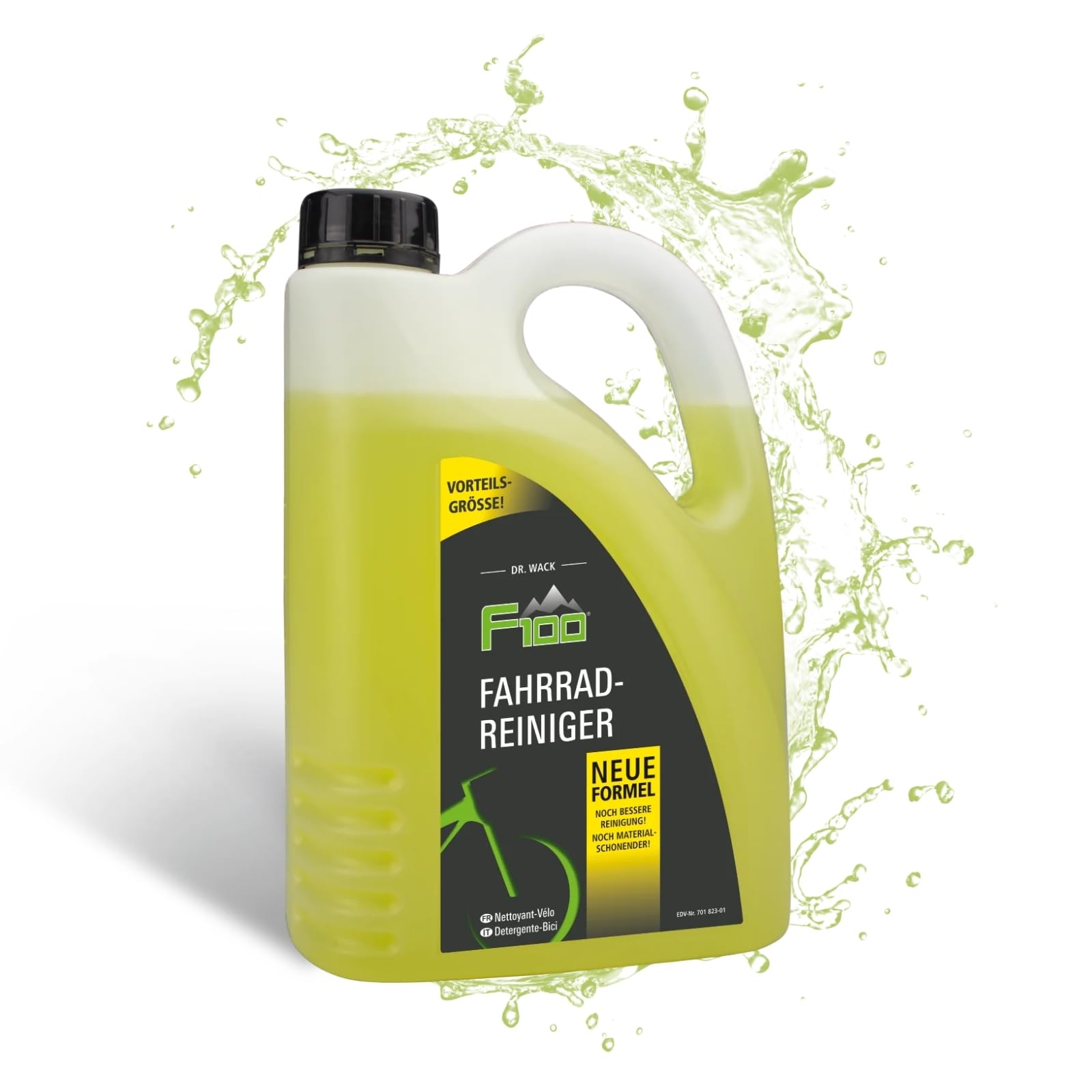 DR. WACK - F100 Fahrradreiniger 2 Liter - Reinigungsmittel für das gesamte Fahrrad - Effektives Fahrradpflegemittel - Reinigungsspray säurefrei & materialschonend - Hochwertige Fahrradpflege DR. WACK - F100 Fahrradreiniger 2 Liter - Reinigungsmittel für das gesamte Fahrrad - Effektives Fahrradpflegemittel - Reinigungsspray säurefrei & materialschonend - Hochwertige Fahrradpflege von DR. WACK