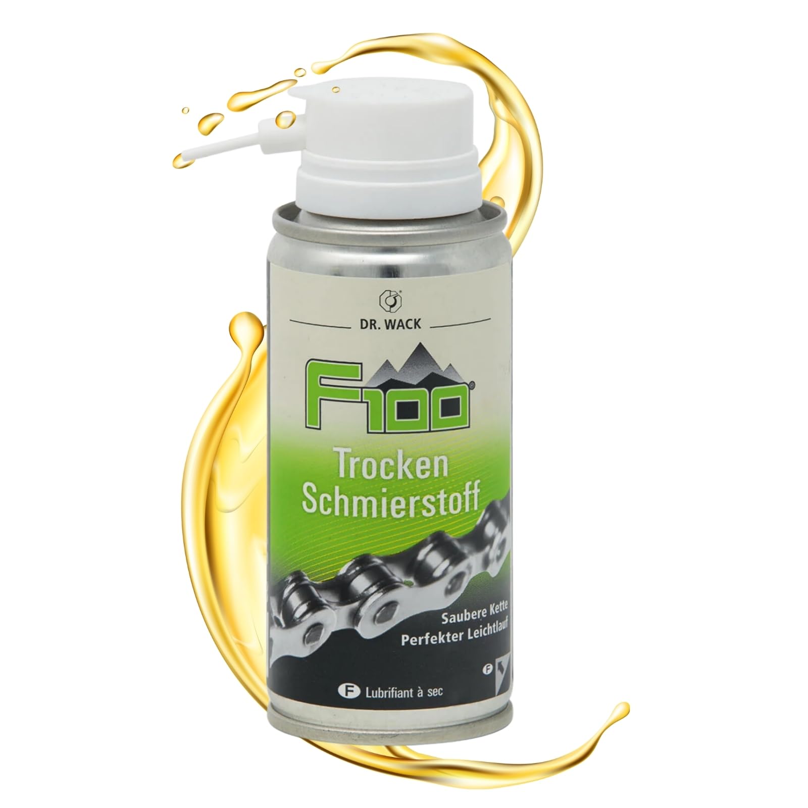 DR. WACK F100 Trocken Schmierstoff 100 ml - Kettenspray schmutz- & wasserabweisend - Schutz vor Korrosion & Verschleiß - Schmiermittel für alle Fahrräder - Hochwertige Fahrradpflege DR. WACK F100 Trocken Schmierstoff 100 ml - Kettenspray schmutz- & wasserabweisend - Schutz vor Korrosion & Verschleiß - Schmiermittel für alle Fahrräder - Hochwertige Fahrradpflege von Dr. Wack