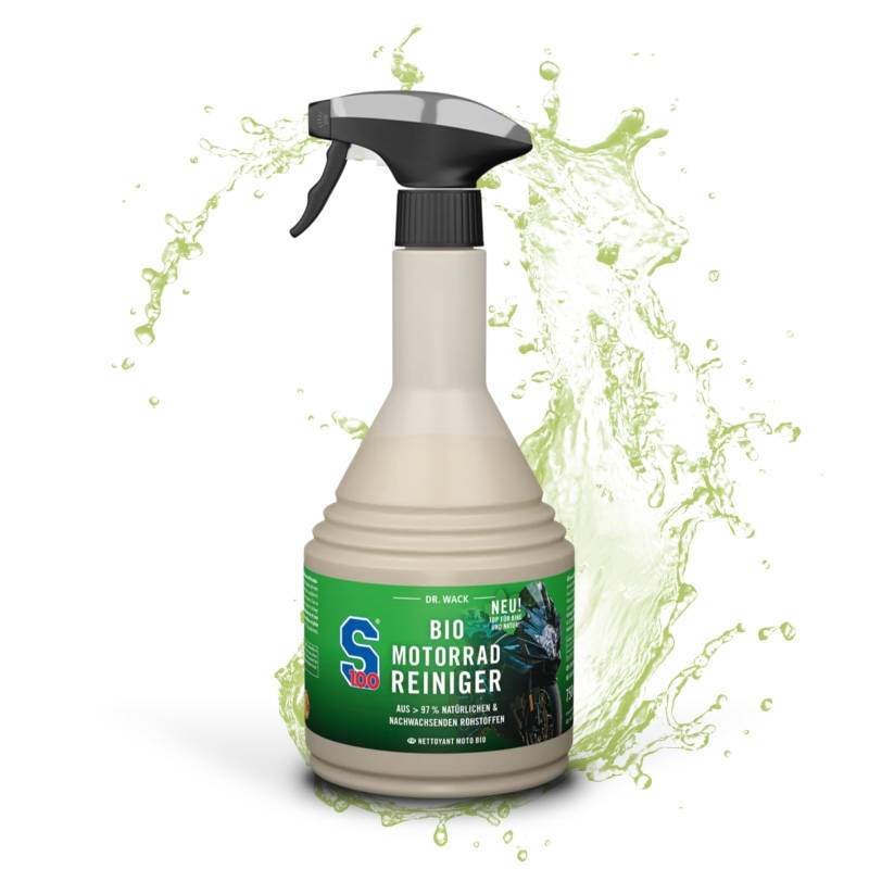 DR. WACK S100 Bio Motorradreiniger 750ml - Effektive & rückstandsfreie Reinigung - Bio Motorrad Reinigungsmittel - biologisch abbaubar & materialschonend - Hochwertige Motorradpflege von Dr. Wack