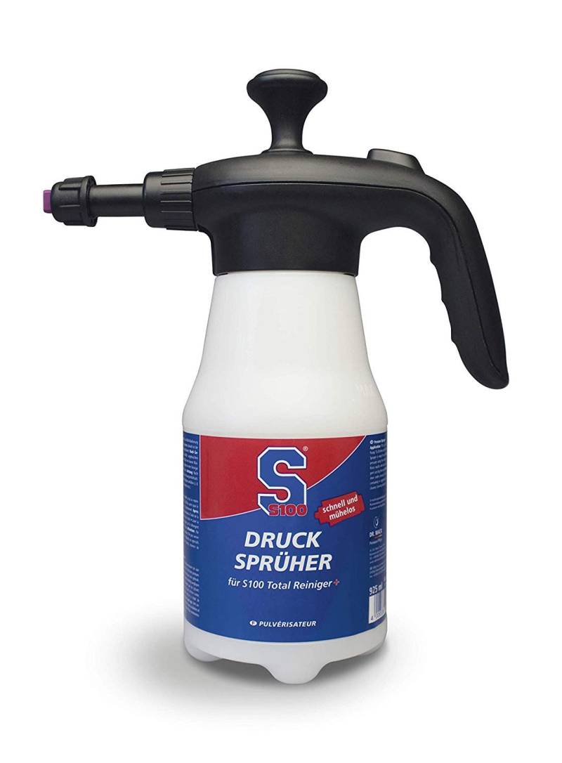 Dr. Wack - S100 Drucksprüher (leer) für S100 Motorradreiniger 925 ml I Sprühflasche für die Motorrad-Reinigung I Mit anwendungsfreundlichem Sprühbild I Hochwertige Fahrradpflege – Made in Germany von DR. WACK