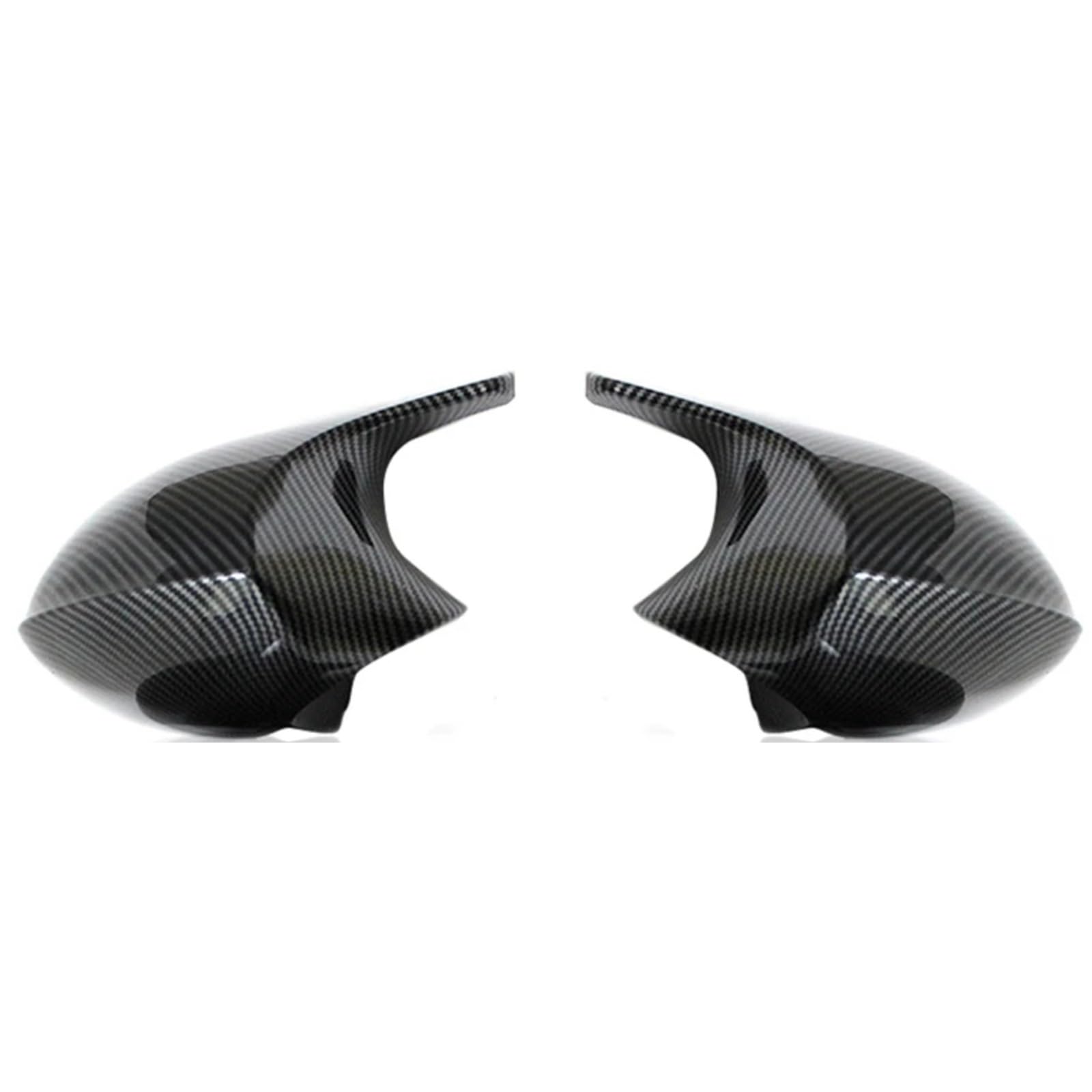 DRCIOQAZR Kompatibel Mit Für E81 E82 2010 2011 2012 2013 2014 Rückspiegelabdeckungen Rückspiegelabdeckungen Mit Kohlefasermuster Rückspiegel Kappe(Black Carbon,B) von DRCIOQAZR