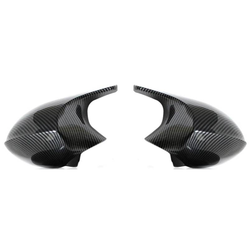 DRCIOQAZR Kompatibel Mit Für E81 E82 2010 2011 2012 2013 2014 Rückspiegelabdeckungen Rückspiegelabdeckungen Mit Kohlefasermuster Rückspiegel Kappe(Black Carbon,B) von DRCIOQAZR