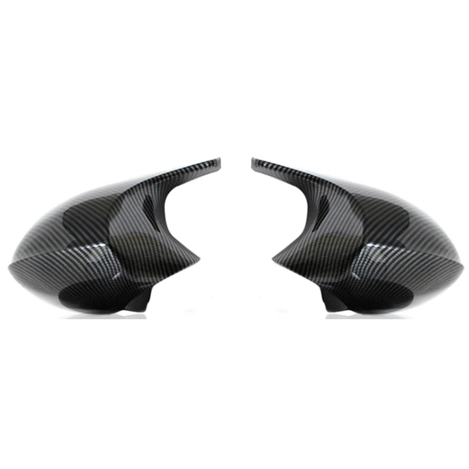 DRCIOQAZR Kompatibel Mit Für E90 E91 2008 2009 2010 2011 Rückspiegelkappe Mit Carbonfasermuster, Außenrückspiegelgehäuse Rückspiegel Kappe(Black Carbon,B) von DRCIOQAZR