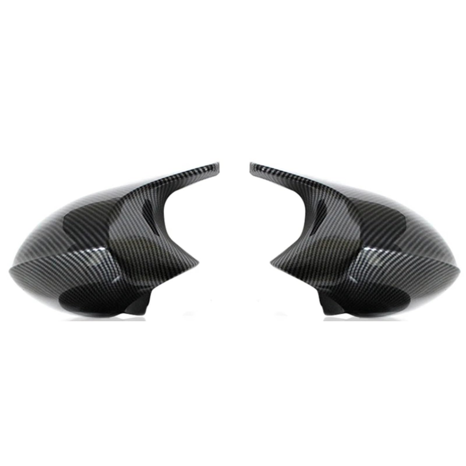 DRCIOQAZR Kompatibel Mit Für E90 E91 2008 2009 2010 2011 Rückspiegelkappe Mit Carbonfasermuster, Außenrückspiegelgehäuse Rückspiegel Kappe(Black Carbon,B) von DRCIOQAZR