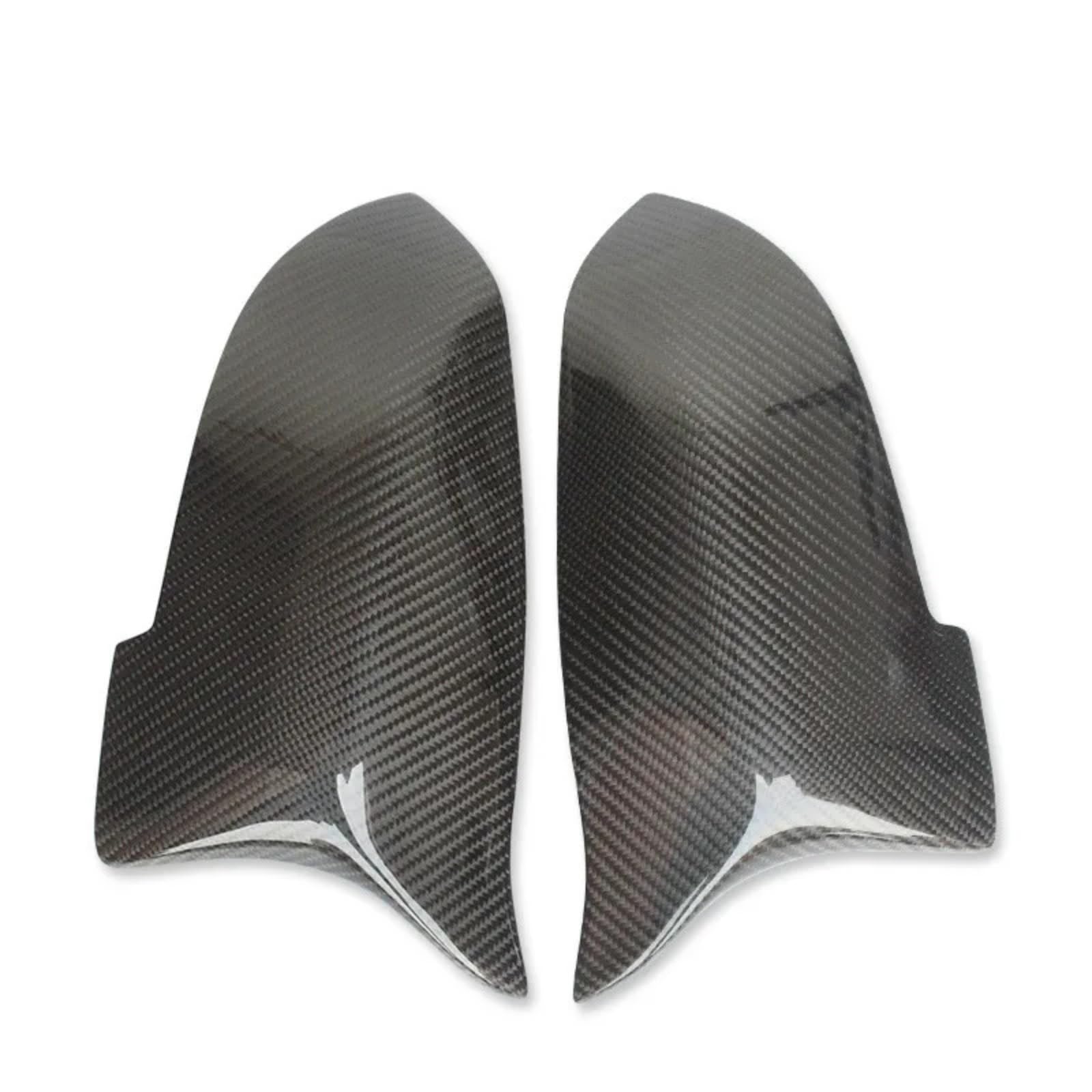 DRCIOQAZR Kompatibel Mit Für F06 F12 F13 Für LCL 2015 2016 2017 Carbonfaser-Musteroptik, Schwarze Auto-Rückspiegelkappe Rückspiegel Kappe(Black Carbon) von DRCIOQAZR