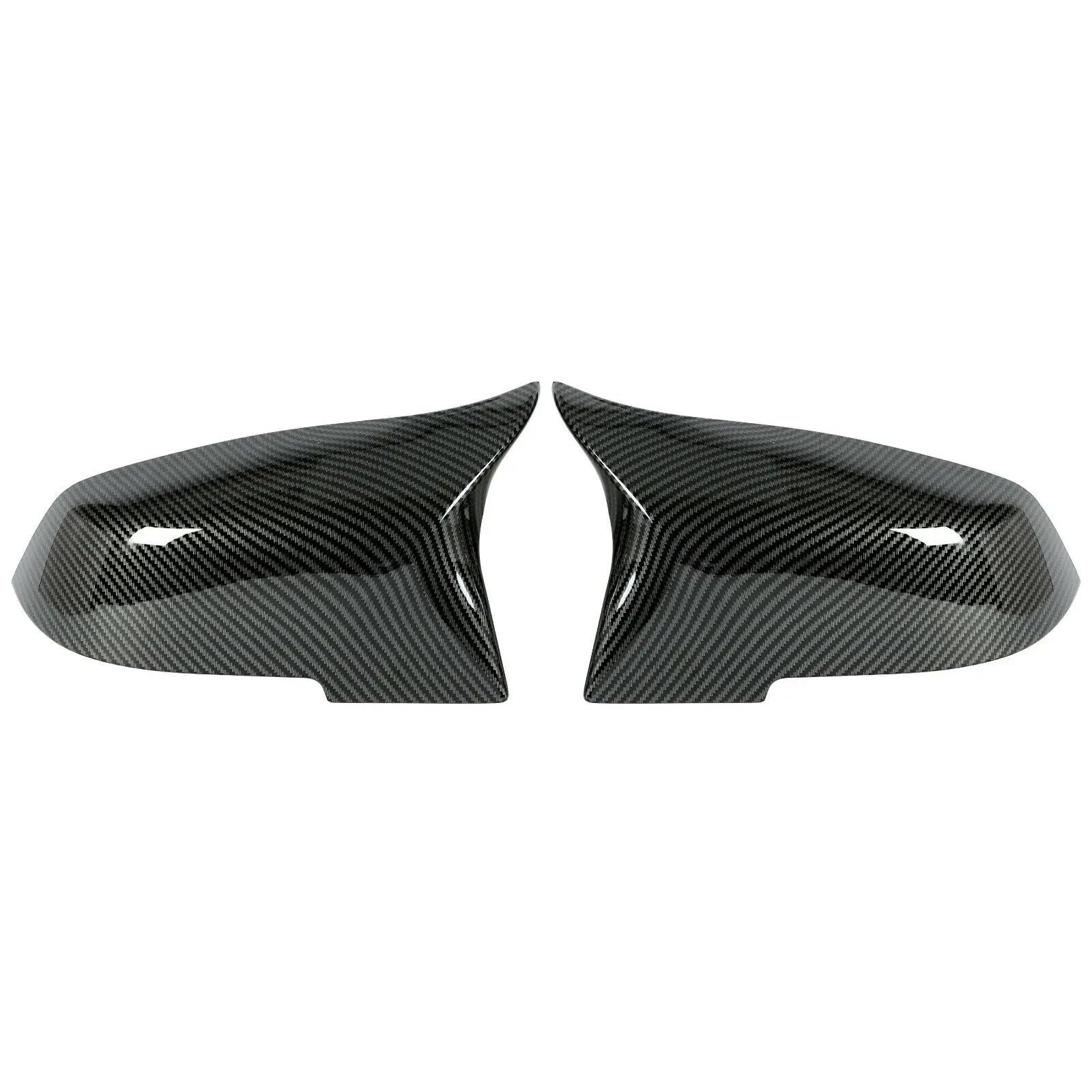 DRCIOQAZR Kompatibel Mit Für X1 E84 2013 2014 2015, Carbonfaser-Musteroptik, Ersatz-Spiegelabdeckung, Spiegelabdeckungen Ersatz Rückspiegel Kappe(Black Carbon) von DRCIOQAZR
