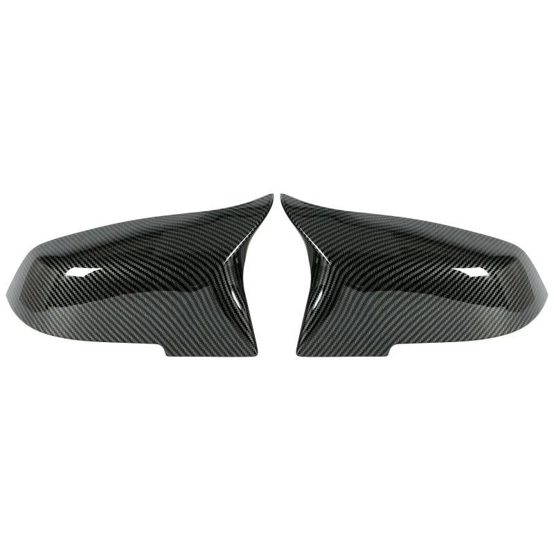 DRCIOQAZR Kompatibel Mit Für X1 E84 2013 2014 2015, Carbonfaser-Musteroptik, Ersatz-Spiegelabdeckung, Spiegelabdeckungen Ersatz Rückspiegel Kappe(Black Carbon) von DRCIOQAZR