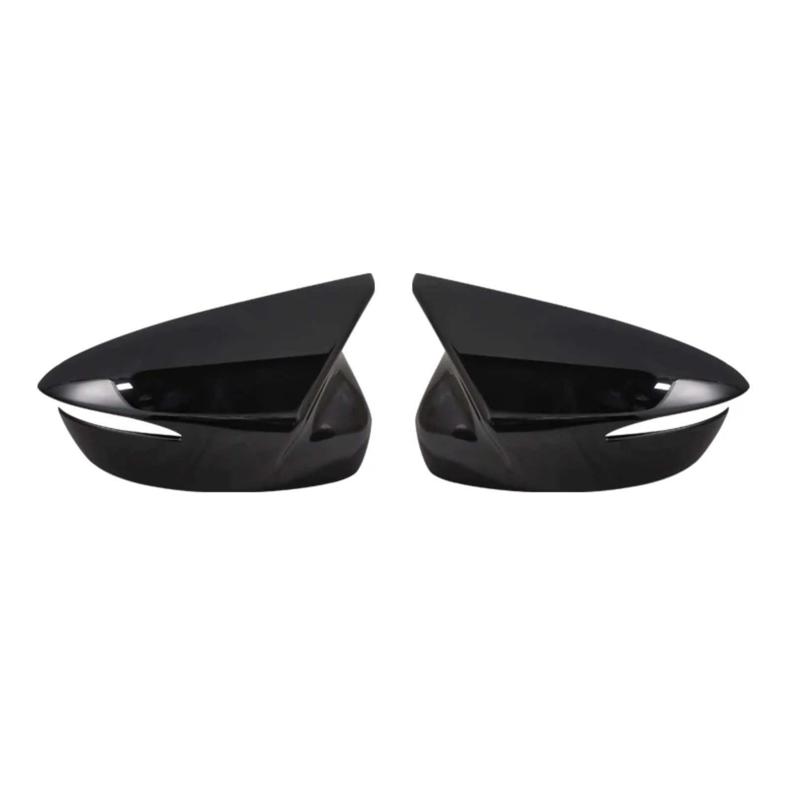DRCIOQAZR Kompatibel Mit Mazda Für CX-5 2015 2016, Carbon-Muster-Look, Ochsenhorn-Seitenrückspiegel-Abdeckkappen, Schwarze Tür Für Außenspiegel-Abdeckkappe Rückspiegel Kappe(Black) von DRCIOQAZR