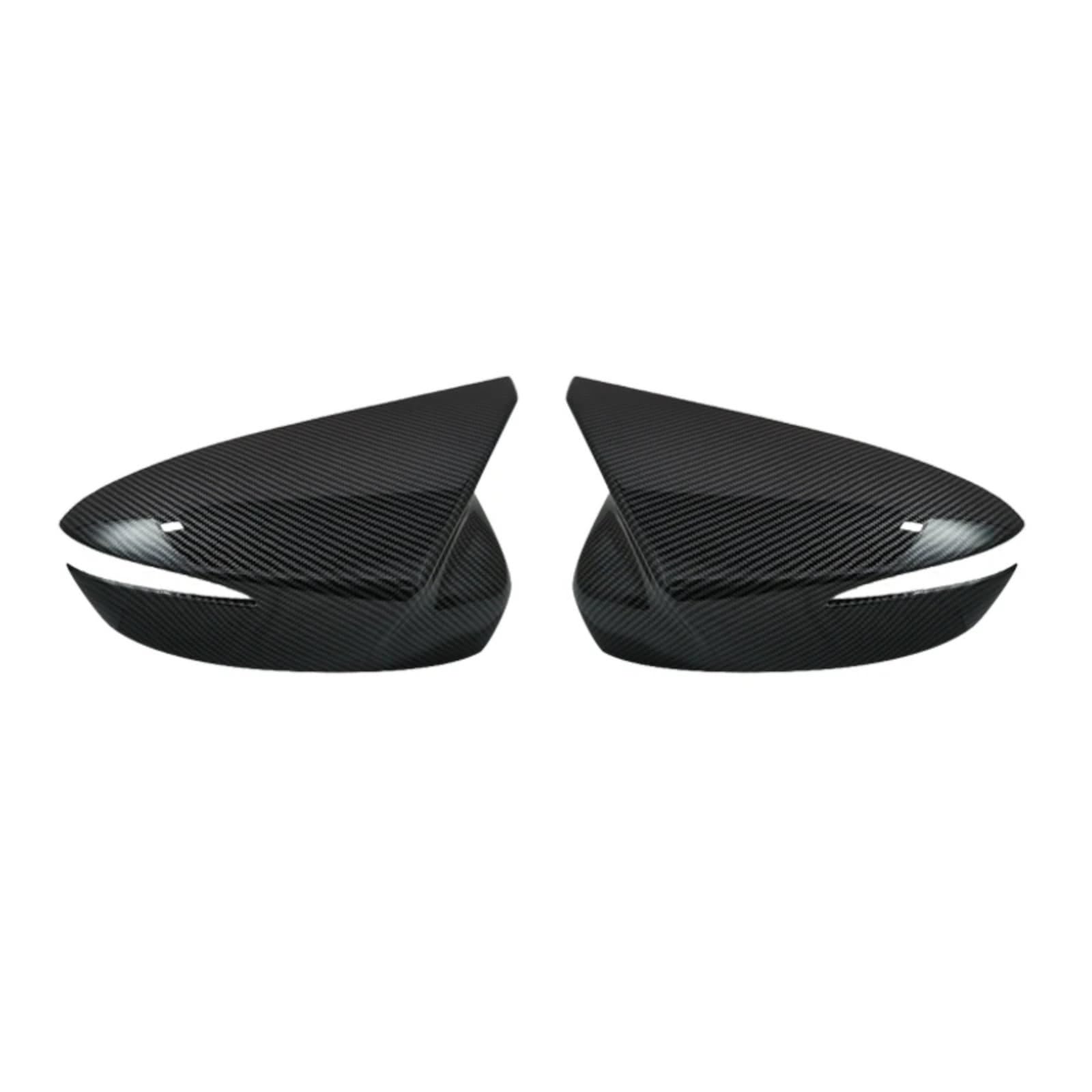 DRCIOQAZR Kompatibel Mit Mazda Für CX-5 2015 2016, Carbon-Muster-Look, Ochsenhorn-Seitenrückspiegel-Abdeckkappen, Schwarze Tür Für Außenspiegel-Abdeckkappe Rückspiegel Kappe(Black Carbon) von DRCIOQAZR
