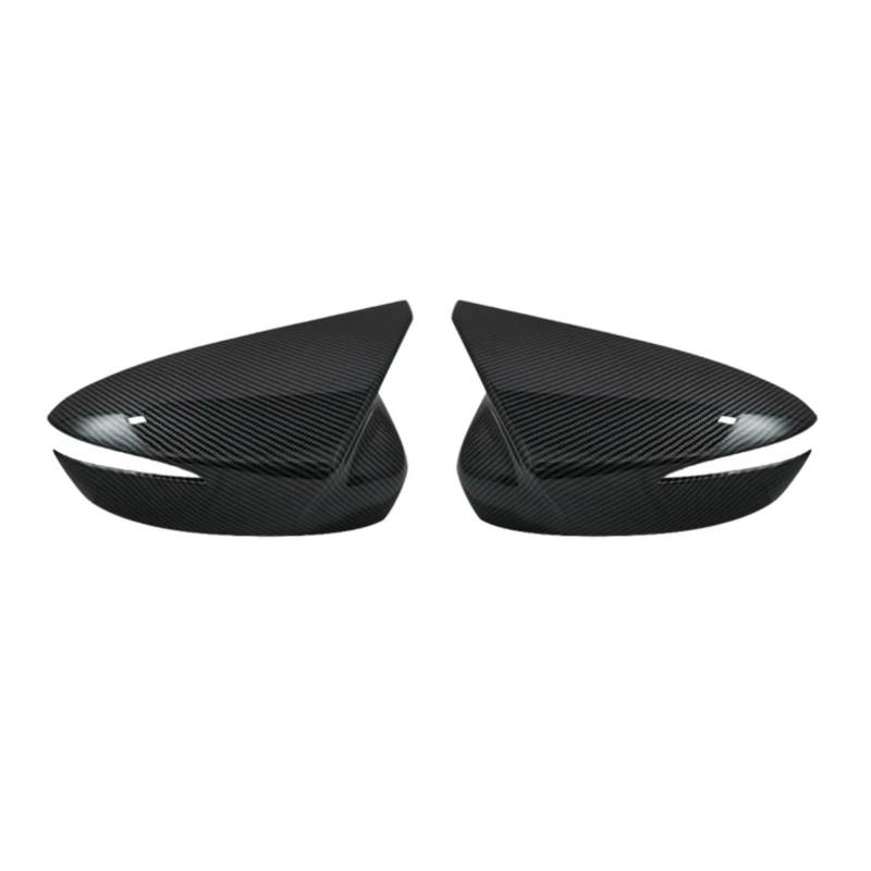DRCIOQAZR Kompatibel Mit Mazda Für CX-5 2015 2016, Carbon-Muster-Look, Ochsenhorn-Seitenrückspiegel-Abdeckkappen, Schwarze Tür Für Außenspiegel-Abdeckkappe Rückspiegel Kappe(Black Carbon) von DRCIOQAZR