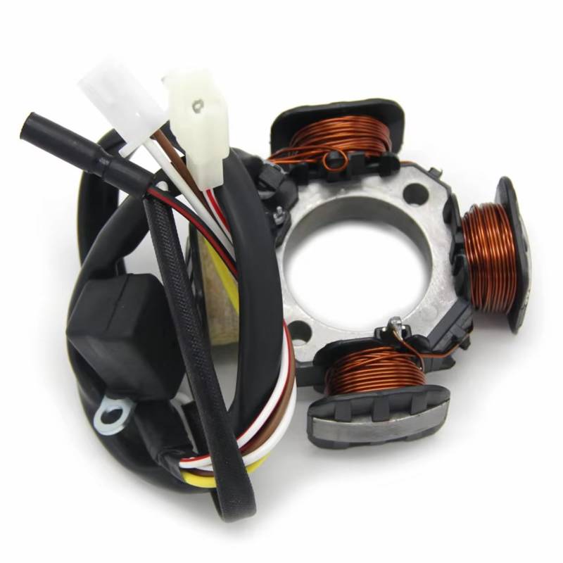 DRCIOQAZR Kompatibel Mit Suzuki Für AG100 Für Address Für V100 1991 1992 1993 1994 1995 1996 1997 1998 1999 2000 32101-41D01 Motorrad Magneto Stator Spule Motorrad-Statorspule von DRCIOQAZR