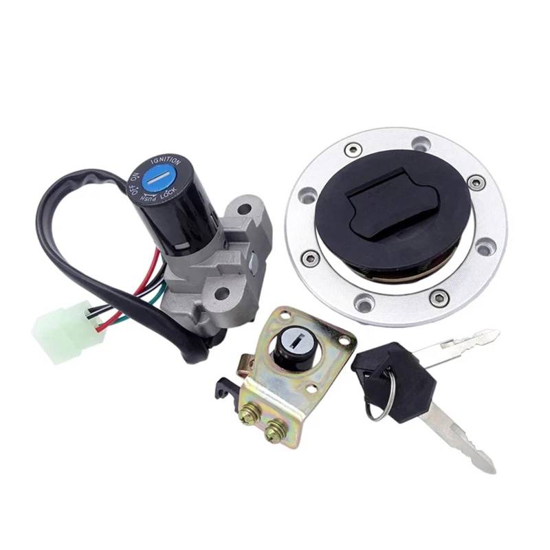 DRCIOQAZR Kompatibel Mit Suzuki Für TL1000R 1998 1999 2000 2001 2002 2003 Motorrad-Zündschloss-Sperr-Kit Tankdeckel-Abdeckung Schlüsselschloss-Zubehör Moto Bike-Zündschloss von DRCIOQAZR