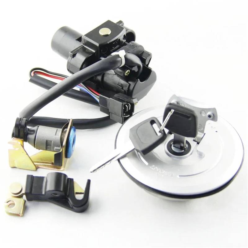 DRCIOQAZR Kompatibel Mit VTR1000 1998 Motorrad-Zündgerät-Schalter Kit Assembly Gas Cap Key Abdeckungsschloss Key Set Zubehör Abdeckung 35100-my1-007 Moto Bike-Zündschloss von DRCIOQAZR
