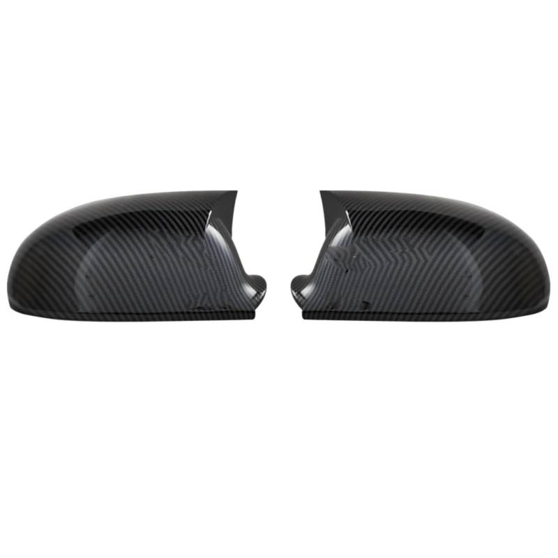 DRCIOQAZR Kompatibel Mit VW Für GTI MK5 2004 2005 2006 2007 2008 Seitenspiegelabdeckungen Für Seitenspiegelkappen Seitenaußenspiegelkappen Autospiegelabdeckungen Rückspiegel Kappe(Black Carbon) von DRCIOQAZR