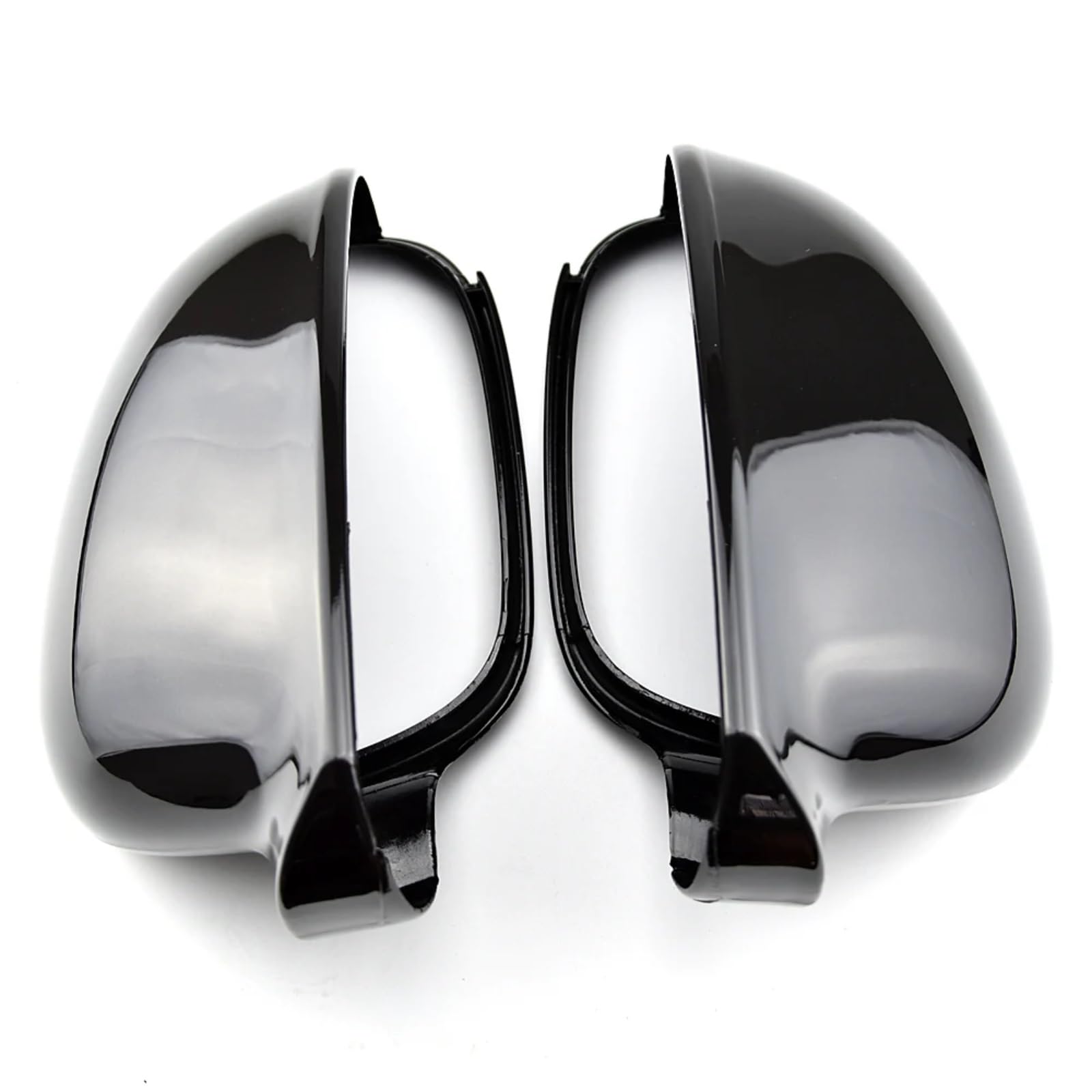 DRCIOQAZR Kompatibel Mit VW Für Golf 5 MK5 2003 2004 2005 2006 2007 2008, 2-teilige Schwarze Seitenabdeckung Für Die Außenspiegelabdeckung, Ersatzkappenschale Rückspiegel Kappe(Black) von DRCIOQAZR