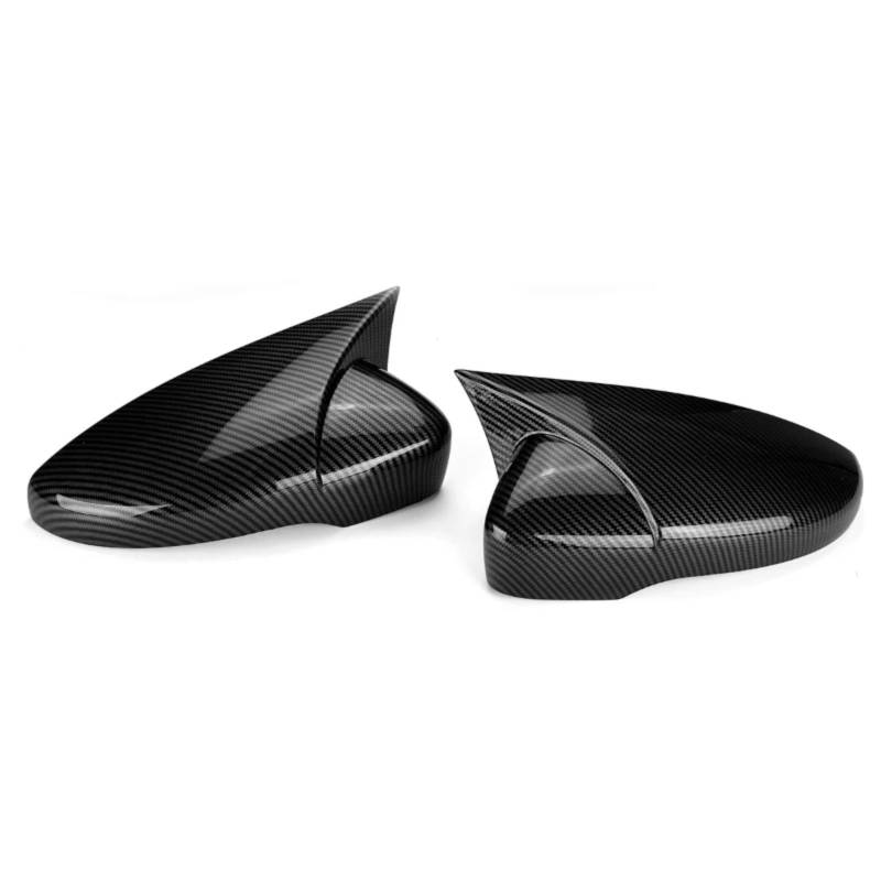 DRCIOQAZR Kompatibel Mit VW Für Scirocco 2009 2010 2011 2012 2013 2014 2015 2016 2017 Auto-Rückspiegelabdeckung Auto-Styling-Seite Für Außenspiegel-Abdeckkappe Rückspiegel Kappe(Black Carbon) von DRCIOQAZR