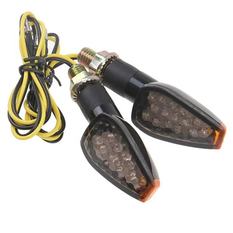 DRCIOQAZR Motorrad Blinker Licht Universal Motorrad Blinkende Blinker Licht Lampe Anzeige Licht Bernstein Blinker Licht Blink Relais 12V Motorrad Zubehör(Black) von DRCIOQAZR